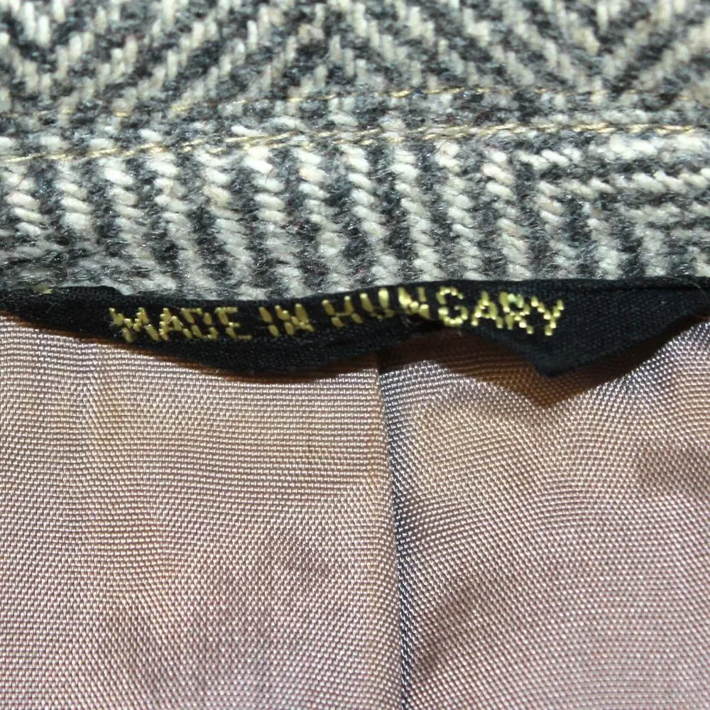 Jaguar Vintage Blazer Jacket Men's Size 40 Medium Herringbone Wool Gray